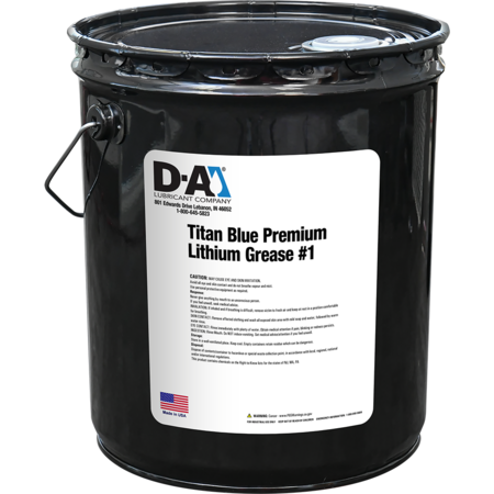 D-A LUBRICANT CO D-A Titan Blue Premium Lithium Grease #1 - 35 Lb Metal Pail 12249